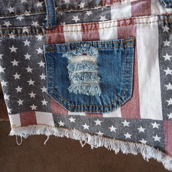 Short shorts red white and blue women's - Picture 5 of 8